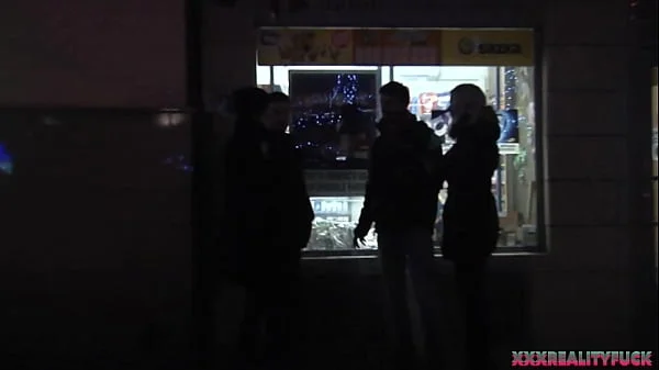 Boosty blondie takes stranger in the car for fuck and massive cum on her big tits