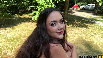 Babe Vixi Rafi fucked in the forest by her husband