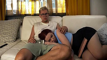 I Creampied My Stepmom While She Faked Rest On Couch