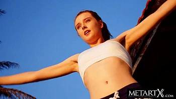 Watch gorgeous redhead diddle herself doggy style and orgasm by Met Art X: Porn