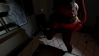 Foxy Asian Girl Standing Fuck in a Hotel Room