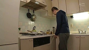 Japanese Slut Sucks Three Cocks