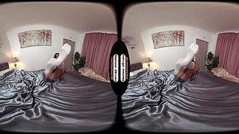 Freya H's Immersive 8K VR Foot Tease: Cute Socks Strip & Sole