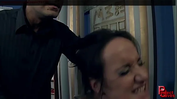 Gorgeous secretary punished in the office. She loves her boss domination, and has squirting orgasms.