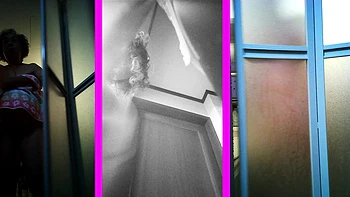 Ugly mother Yoriko, 73 years old, undressing, 3 screen voyeu