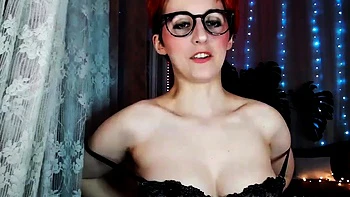 Hot Wax on Redhead Solo Babe's Boobs