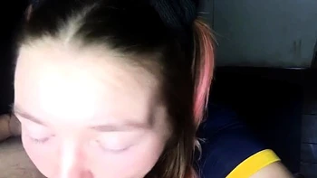 Cute Teen Gets a Surprise Facial in POV Video