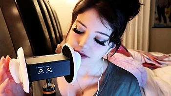 Jinx ASMR Relaxing Heavy Breathing and Ear Rubbing Video