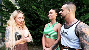 Yoga instructor shares my cock with my neighbor