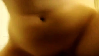 Skinny Big-Tit Brunette Rides Dick on Webcam