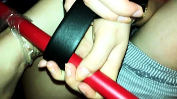 Balomiri Bianca Nicoleta fucked feet tied to a broomstick