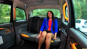 Fake Taxi - Latina squirts everywhere POV fast hard fuck