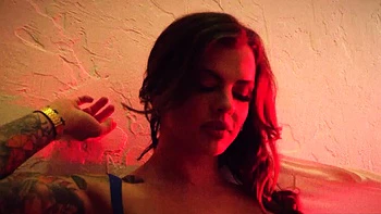 Big boobs curvy tattooed MILF strip nude