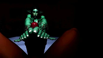 Foxy 3D Superwoman bounces up and down on a cock