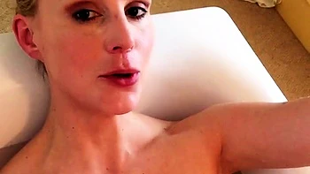 British blonde milf Jane Bond solo masturbation