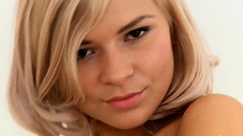 Cute blonde with big boobs solo