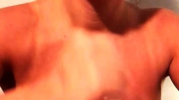 Busty brunette babe tease you with her big boobs