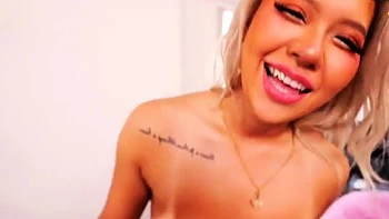 The suntanned, godly big-breasted black gal returns! A