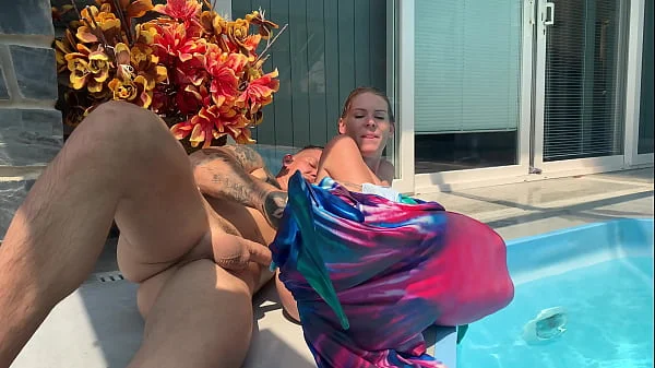 ANAL with mermaid in the pool