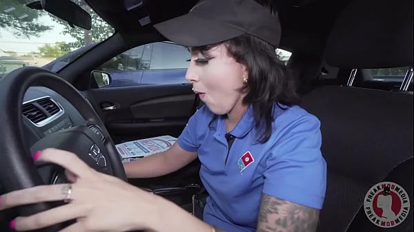 Dominoes Pizza Girl get Face Fucked