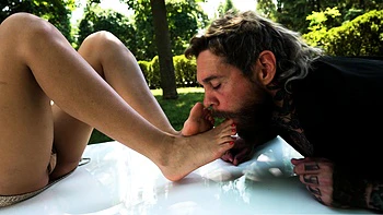 Cutie Blonde Megan Love Worshipped And Fucked At The Park