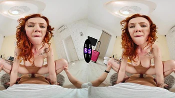 Redhead Cherry Candle enjoys passionate sex with her partner