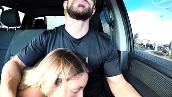 Blonde Blowjob Outdoor