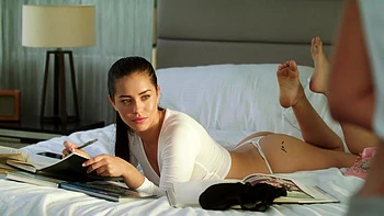 Babe Alina Lopez has sex with two guys in a steamy threesome.