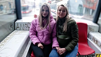 Blonde beauty Nikky Dream and her friend in a hot threesome with Stanley Johnson