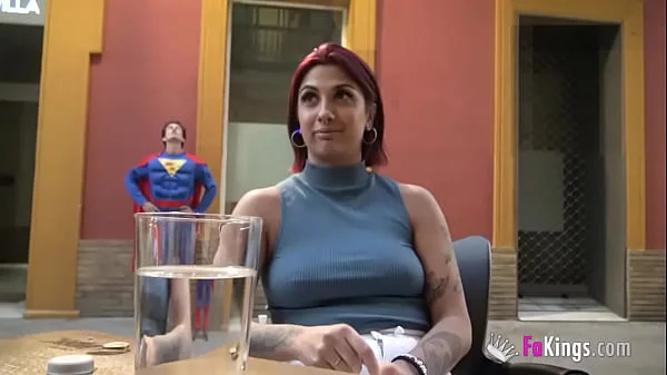 She thought she would fuck a performer, but instead she's fucking SUPERMAN!!