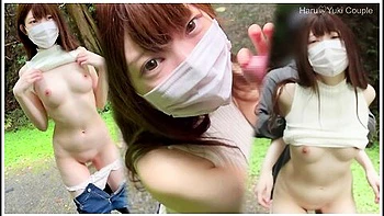 素人透明感抜群の色白彼女と野外て生sex精子大量注入 素人カッフル/美少女/色白美乳/中出し/フル動画(26分)/일본여대생과질내사정섹스