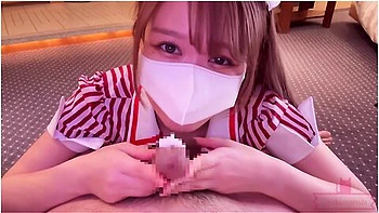 All-you-can-lick Service With Fresh Cream On A Very Cute Waitresss Pussycreampie Option Included