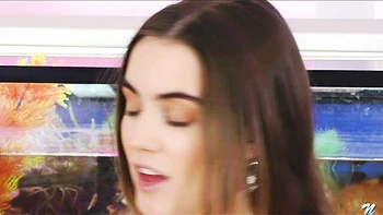 An awesome wide-bottomed babe Lola Rae fucks with a good dildo