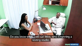 Latina doll with silicone tits Jasmine Jae fucks with a doctor