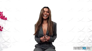 Busty long-haired chick Ava Amira likes jumping on a long wiener