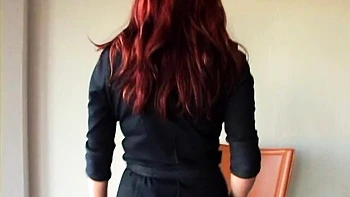 Good redhead with big boobs Sasha Monet fucks with a sex toy