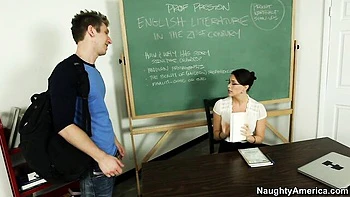 Classroom hardcore fuck with a long-legged brunette Chanel Preston