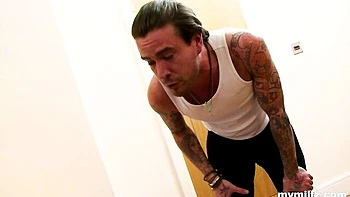 Big-boobed brunette Harmony Reigns is jumping on a huge cock