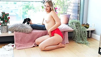 Beautiful masturbation session with a gorgeous blonde Cherry Blossom
