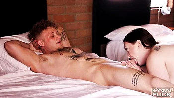 Inked dude with a big cock fucked a long-legged Lindsay Lee