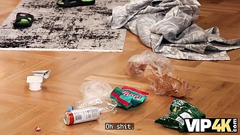 Exciting Carlo Duro and Miss Sally's blonde video