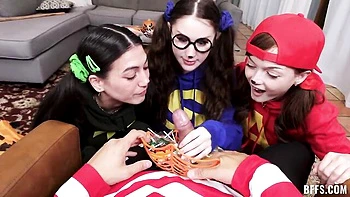 Jade and Bella's medium size tits video