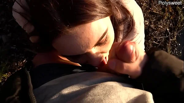 Public blowjob and pegging near the lake