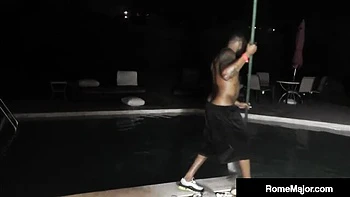 Amatory Rome's big cock porn