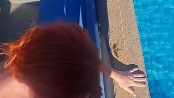 Sex With A Redhead In The Pool