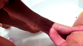 Blonde and brunette lesbians licking and sucking pussy