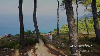 Pixie Wetting Her Self And Drink Piss On A Hike