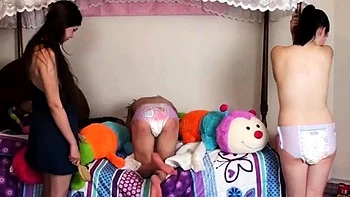 Taylor, Mia & Rainbow: Spanked by Rainbow