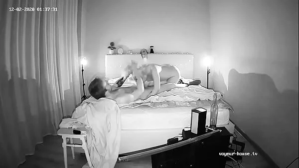 Real Couple Get Caught on Night Vision Cams - Voyeur-house.tv