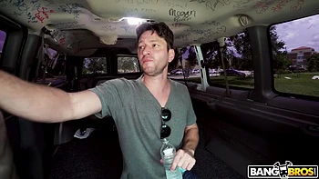 Hot Ebony Hops on the Bus